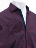 MOROON & NAVY GINGHAM SHIRT