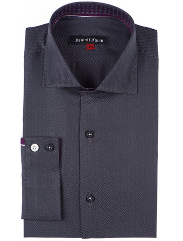 GREY TEXTURED DRESS SHIRT