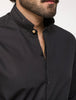 BLACK RIVET DETAILED SHIRT
