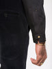 BLACK RIVET DETAILED SHIRT