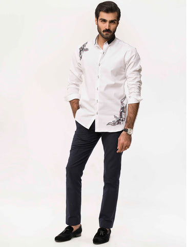 WHITE EMBROIDERED
