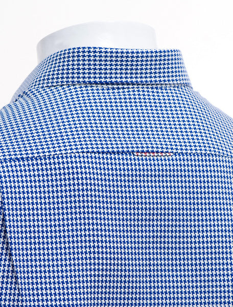 BLUE & WHITE HOUNDSTOOTH SHIRT