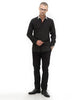 BLACK SHIRT WITH CONTRAST COLLAR