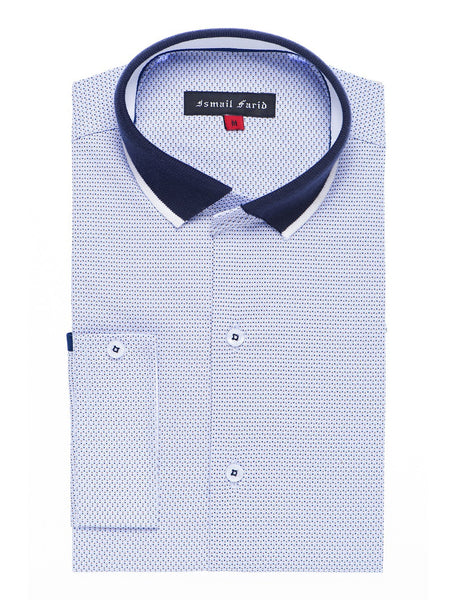 BLUE PIN DOT PRINTED