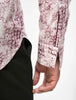 WHITE & MAROON ABSTRACT PRINT SHIRT