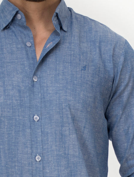 BLUE LINEN SHIRT