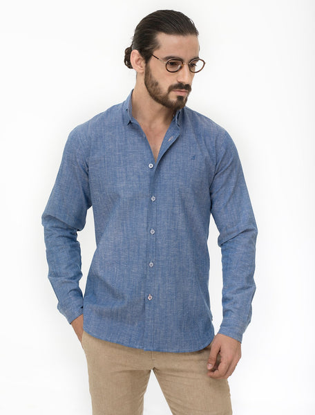BLUE LINEN SHIRT