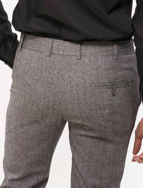 GREY TEXTURED PANT