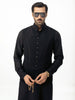BLACK FRONT PANEL waistcoat